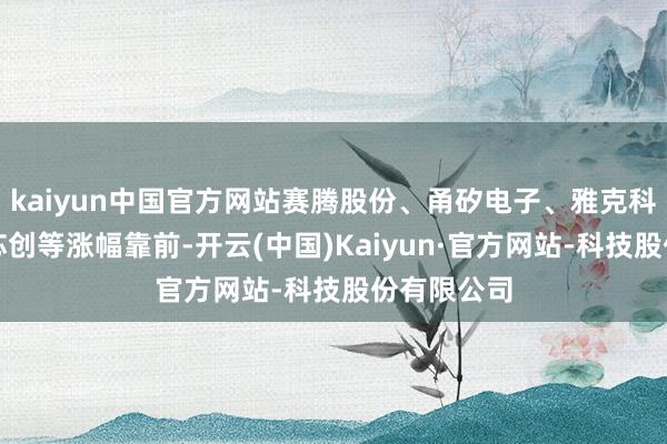 kaiyun中国官方网站赛腾股份、甬矽电子、雅克科技、香农芯创等涨幅靠前-开云(中国)Kaiyun·官方网站-科技股份有限公司