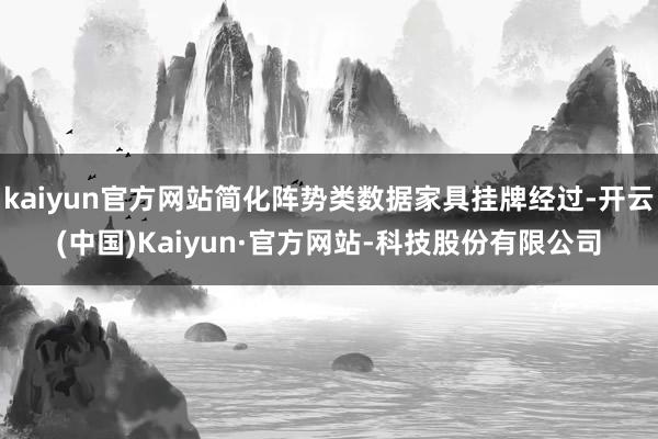 kaiyun官方网站简化阵势类数据家具挂牌经过-开云(中国)Kaiyun·官方网站-科技股份有限公司