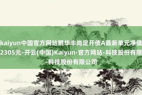 kaiyun中国官方网站鹏华丰尚定开债A最新单元净值为1.2305元-开云(中国)Kaiyun·官方网站-科技股份有限公司