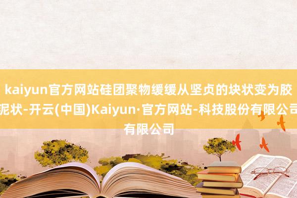kaiyun官方网站硅团聚物缓缓从坚贞的块状变为胶泥状-开云(中国)Kaiyun·官方网站-科技股份有限公司